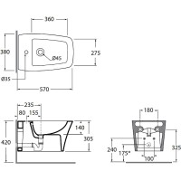 Биде Azzurra Hera HEBKS000000MBIx1 подвесное Белое