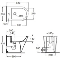 Биде Azzurra Forma FMBIT000000MBIx1/(FOR500 bix1) Белое