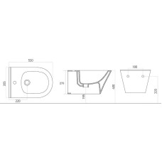 Биде Creto Logan L3 1003-003-L3W подвесное Белое