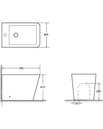 Биде SantiLine SL-5052 Белое