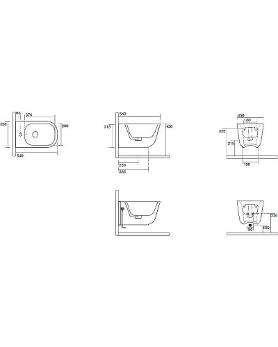 Биде Kerasan Tribeca 512559 подвесное Grigio matt