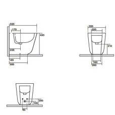 Биде Kerasan Tribeca 512031 Черное матовое