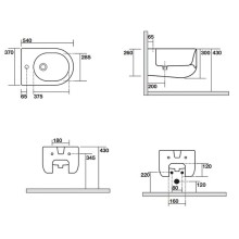 Биде Kerasan Flo 312330 подвесное Белое матовое