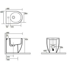 Биде Kerasan Flo 312101x1 Белое