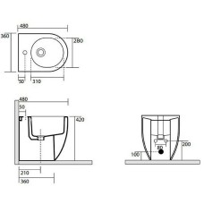 Биде Kerasan Flo 312101x1 Белое