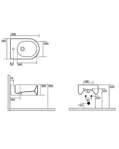 Биде Kerasan Flo 312501x1 подвесное Белое