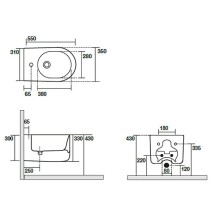 Биде Kerasan Nolita 532531x1 подвесное Черное матовое