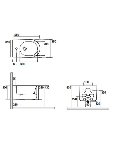 Биде Kerasan Nolita 532511x1 подвесное Verde muschio