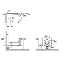 Биде Kerasan Nolita 532589x1 подвесное Ferro matt