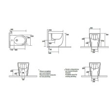 Биде Kerasan Nolita 532059x1 Серое матовое