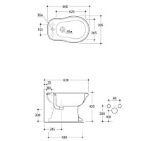 Биде Kerasan Retro 102001x3 Белое