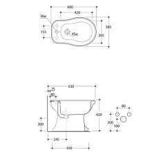 Биде Kerasan Retro 102001x3 Белое