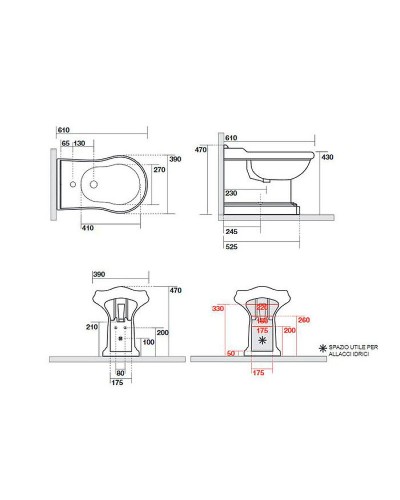 Биде Kerasan Retro 102201x1 Белое