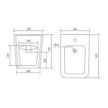 Биде Aquatek Либра AQ1266-00 Белое