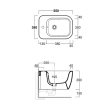 Биде Simas Henges HE19bix1 подвесное Белое