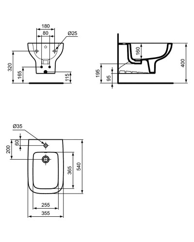 Биде Ideal Standard i.life A T471801 подвесное Euro White