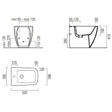 Биде GSI Nubes 9662111 Белое