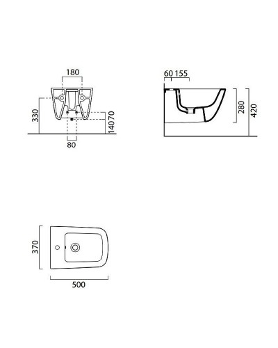 Биде GSI Sand 50 9064111 Белое