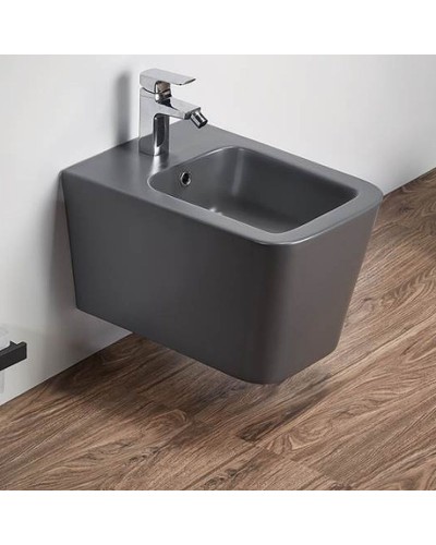 Биде CeramaLux 5370MDH подвесное Серое матовое