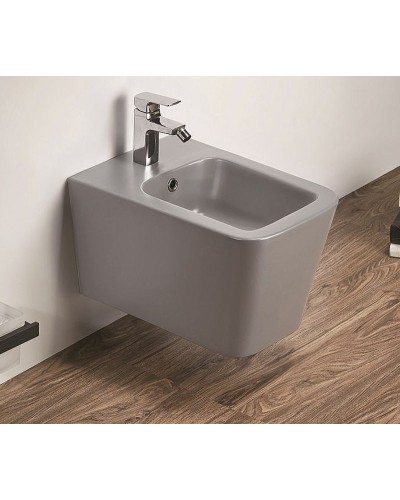 Биде CeramaLux 5370MH подвесное Светло-серое матовое