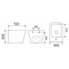 Биде CeramaLux 5370MH подвесное Светло-серое матовое