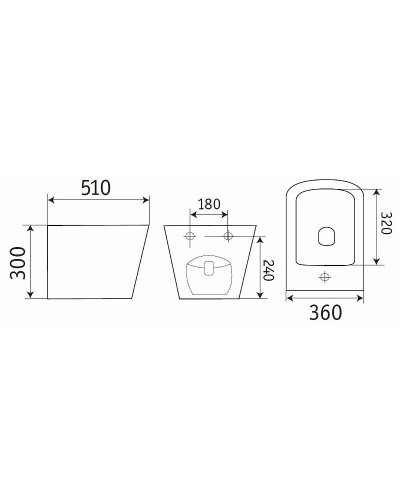 Биде CeramaLux 5370MC подвесное Капучино матовое