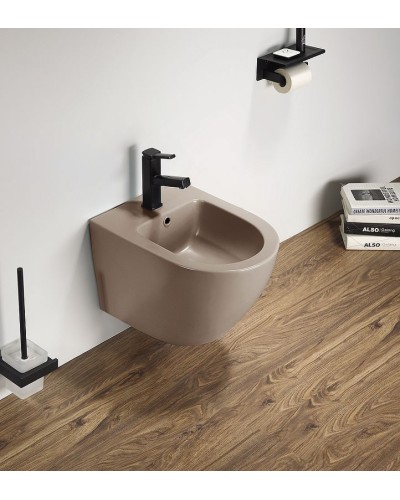 Биде CeramaLux В2342BDMC подвесное Капучино матовое