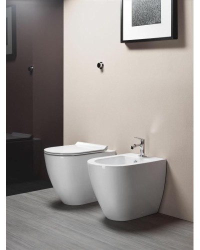 Биде GSI Pura 55 8862111 белое глянцевое