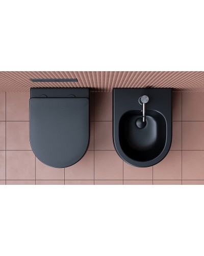 Биде Ceramica Nova Play CN3002MB подвесное Черное матовое