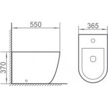 Биде Boheme Nero 962/2 подвесное Черное матовое