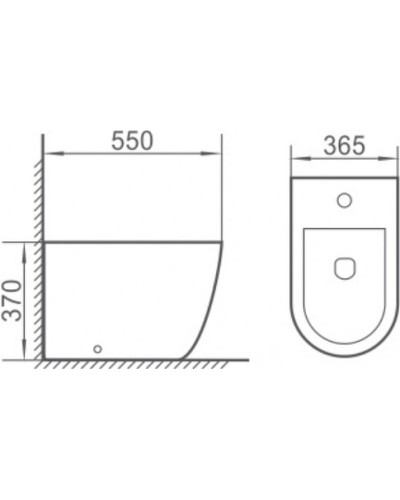 Биде Boheme Nero 962/2 подвесное Черное матовое