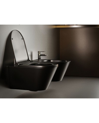 Биде Boheme Avva 974-B подвесное Черное матовое
