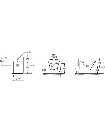 Биде Jacob Delafon Grands Boulevards EMH0002-00 подвесное Белое