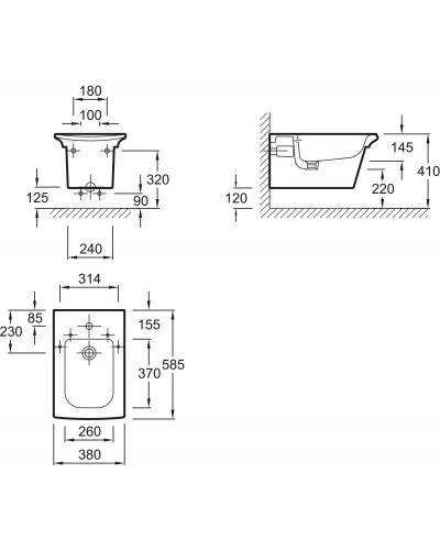 Биде Jacob Delafon Stillness E1304-00 подвесное Белое