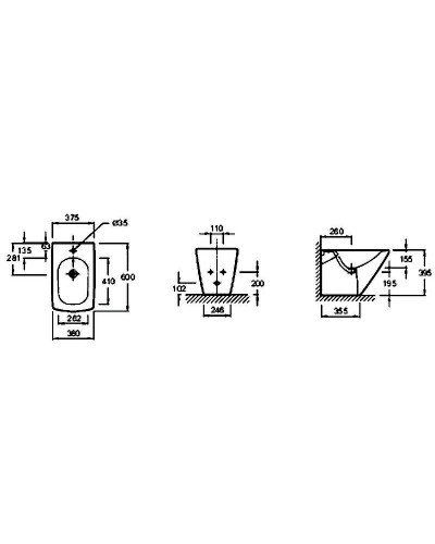 Биде Jacob Delafon Escale E1293-00 Белое