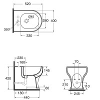 Биде Azzurra Charme CHBIT000000MBI/(CHA500 bi)x1 Белое