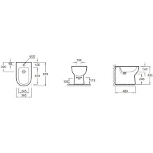 Биде Jacob Delafon Odeon Up E4738-00 Белое без крышки