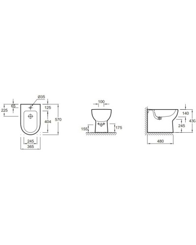Биде Jacob Delafon Odeon Up E4738-00 Белое без крышки