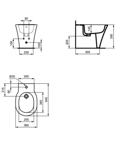 Биде Ideal Standard Connect Air E018001 Euro White