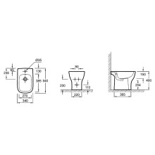Биде Jacob Delafon Struktura EBC0002-00 Белое