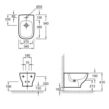 Биде Jacob Delafon Struktura EMC0002-00 подвесное Белое