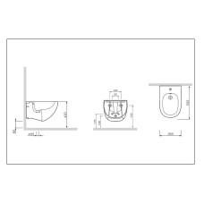 Биде AM.PM Sensation C303411WH подвесное Белое