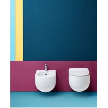 Биде Kerasan Flo 3123 подвесное с одним отверстием под смеситель