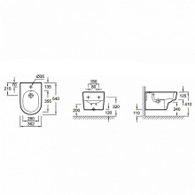 Биде Jacob Delafon Odeon Rive Gauche EMG0002-00 подвесное Белое