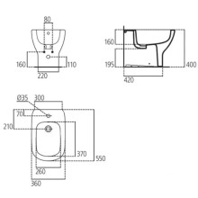 Биде напольное Ideal Standard Tesi T354001