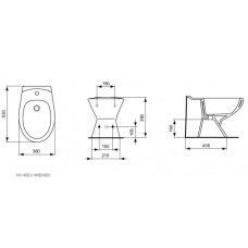 Биде напольное Ideal Standard Ecco W804001