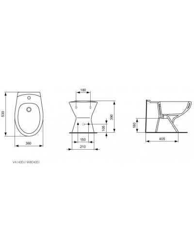 Биде напольное Ideal Standard Ecco W804001