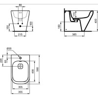 Биде напольное Ideal Standard Tonic II K523801