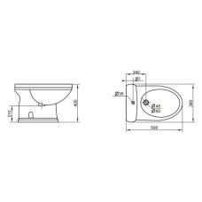 Напольное биде Cezares Primo CZR-621-T