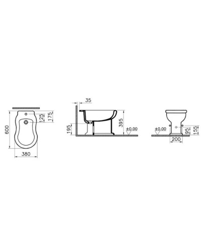 Биде напольное Vitra Efes 6597B003-0068